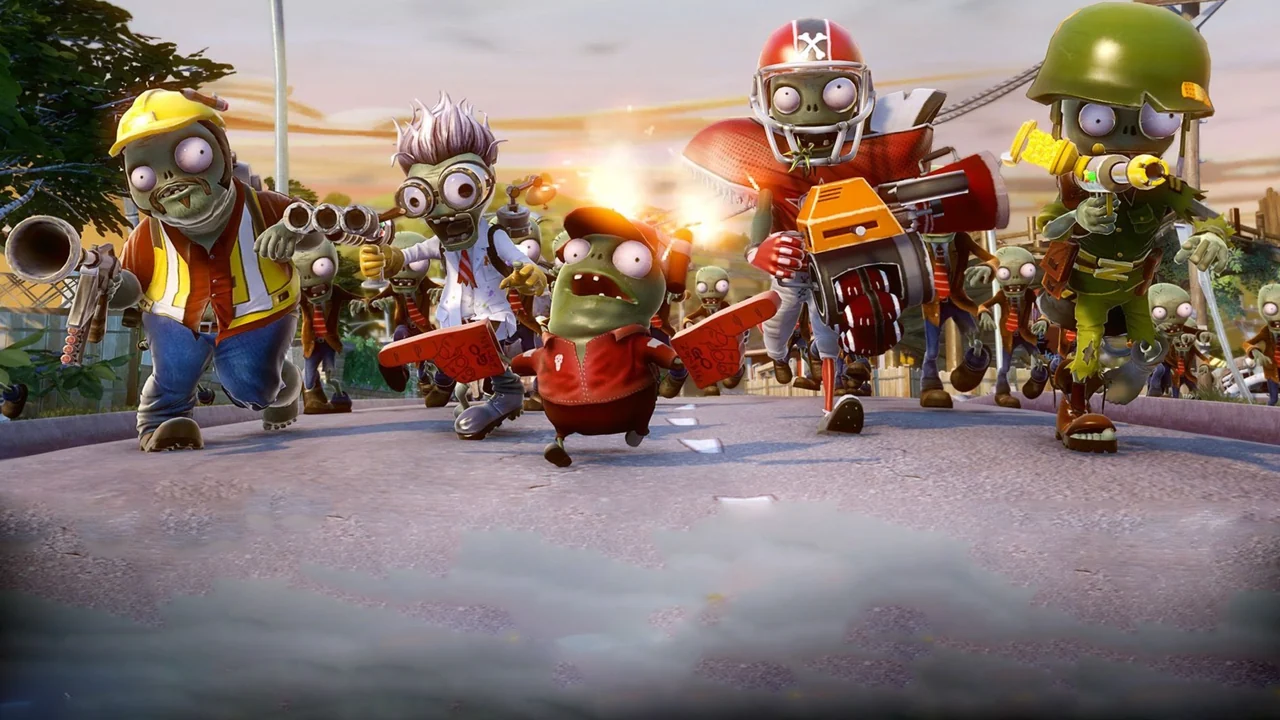 Plants vs Zombies Garden Warfare 2 전투를 보여주는 EA 공식 스크린샷