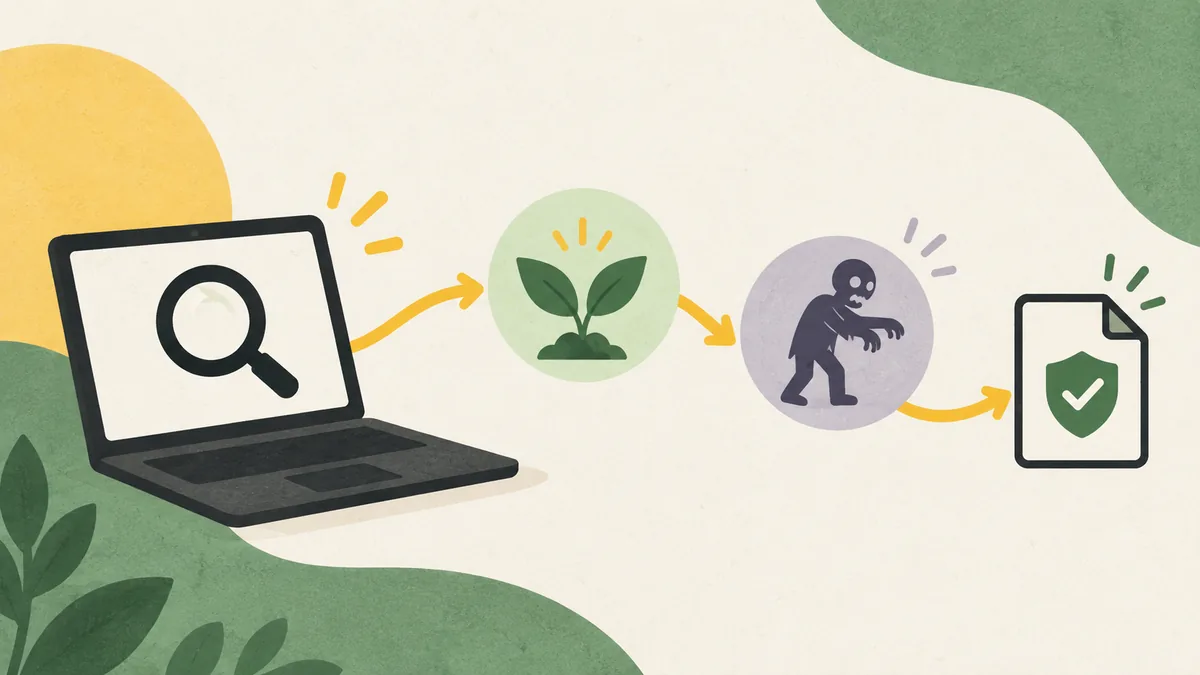 Illustration éditoriale du parcours GameJolt allant d'une idée à un fichier vérifié