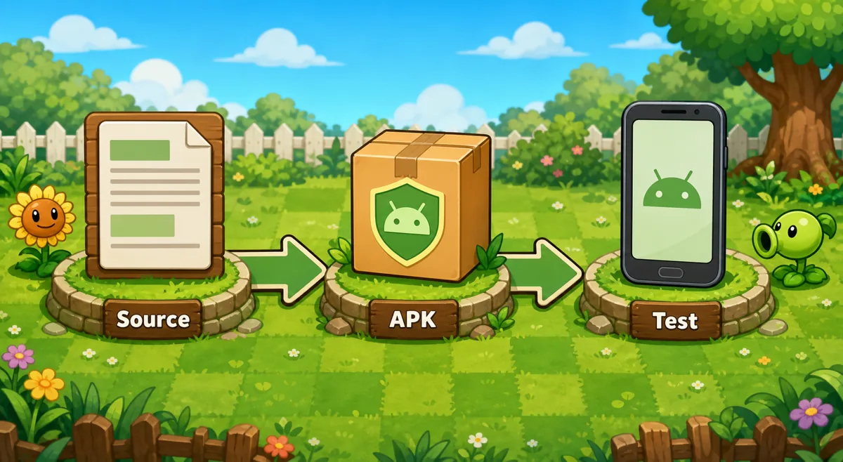 Flusso controllo fonte APK dispositivo test per PvZ 2 Mod APK