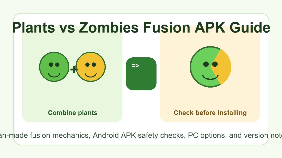Guide Plants vs Zombies Fusion APK avec plantes hybrides et controles de securite