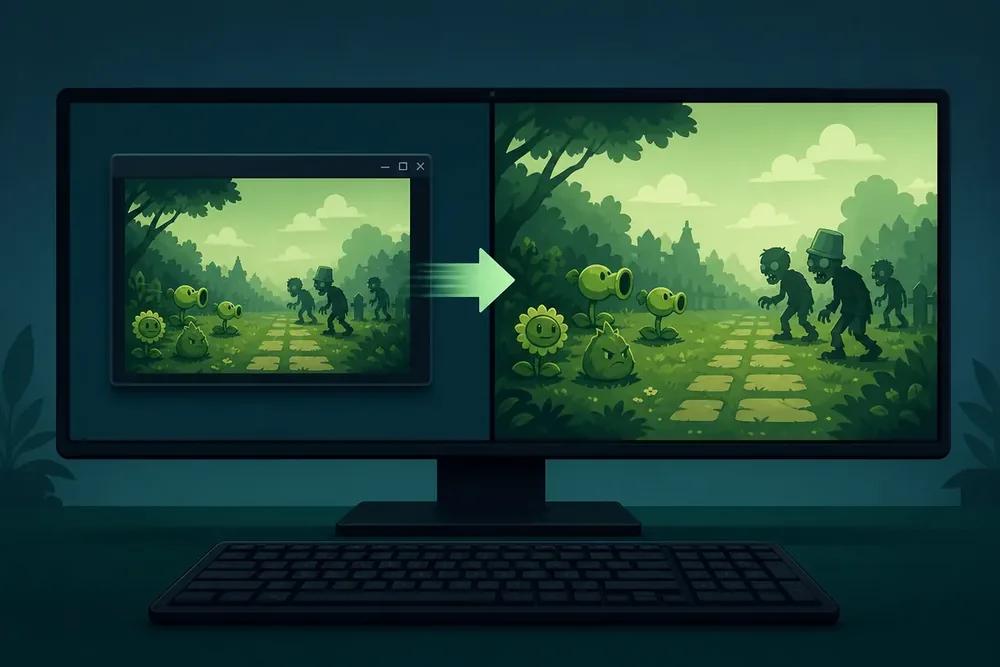 Confronto editoriale di schermate PvZ Fusion per controllare build e piattaforma